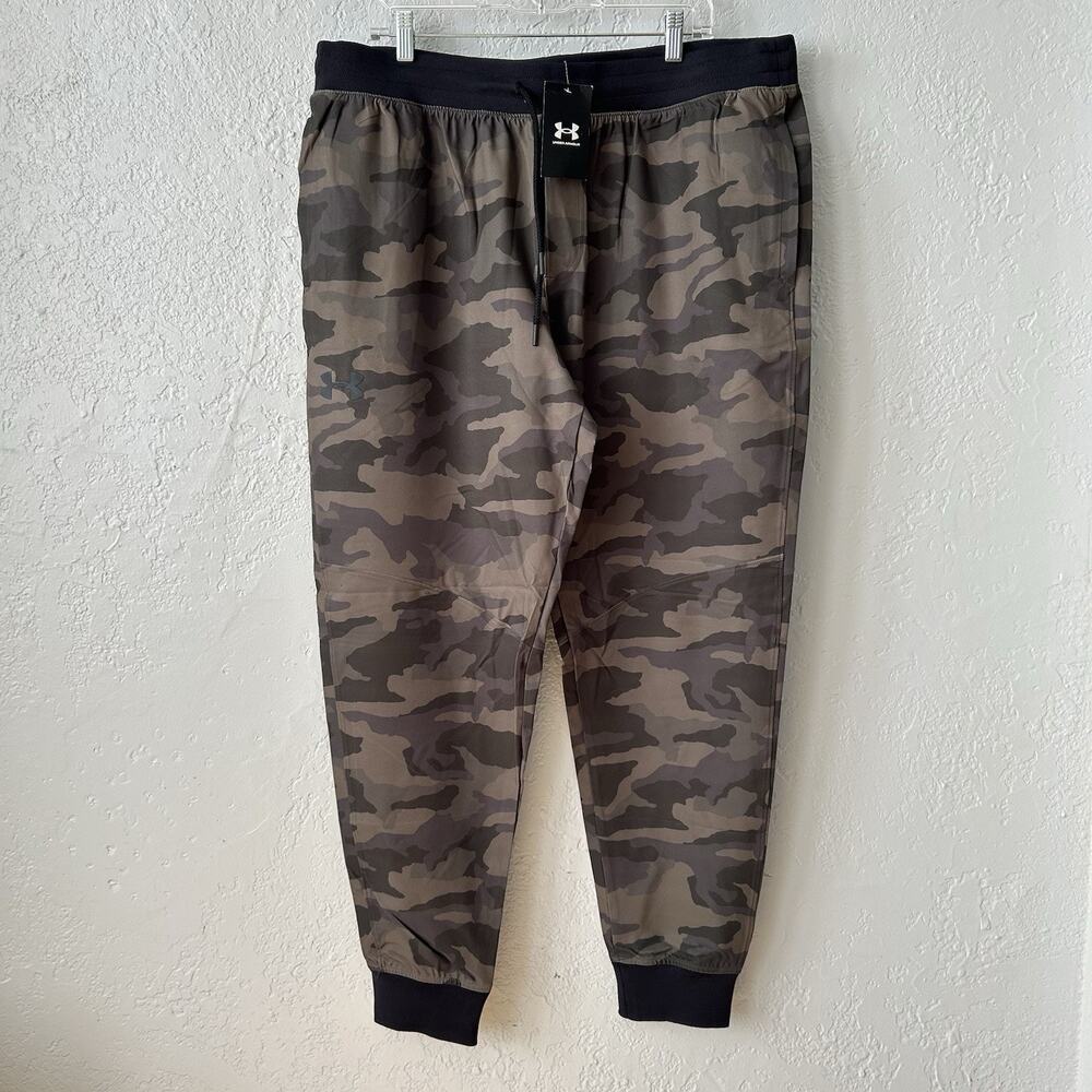Under Armour Men's 2XL UA Sportstyle Elite Jogger Fitted Green Camo 1379663 $100